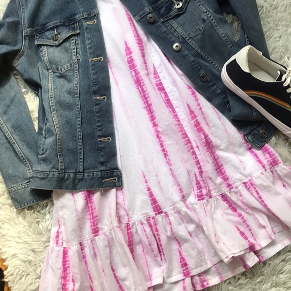 Vintage 90s tie dye pink Esprit sundress - Picture 2 of 5